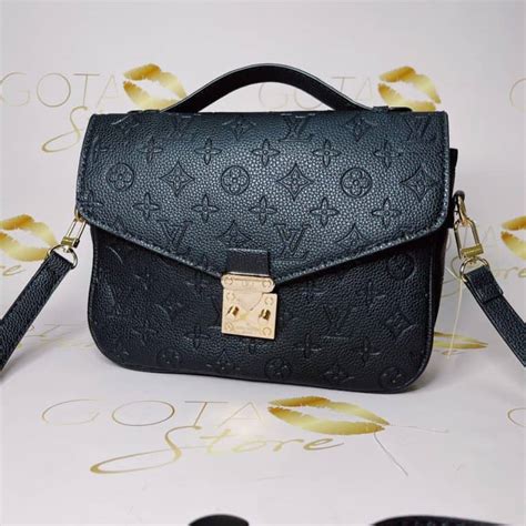 black embossed louis vuitton bag